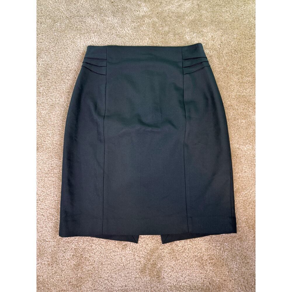 Express Skirt Size 0 Women's green Lined Pencil Striped Slit C588